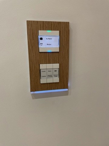 Clavier de scènes KNX : Bonjour / Au revoir